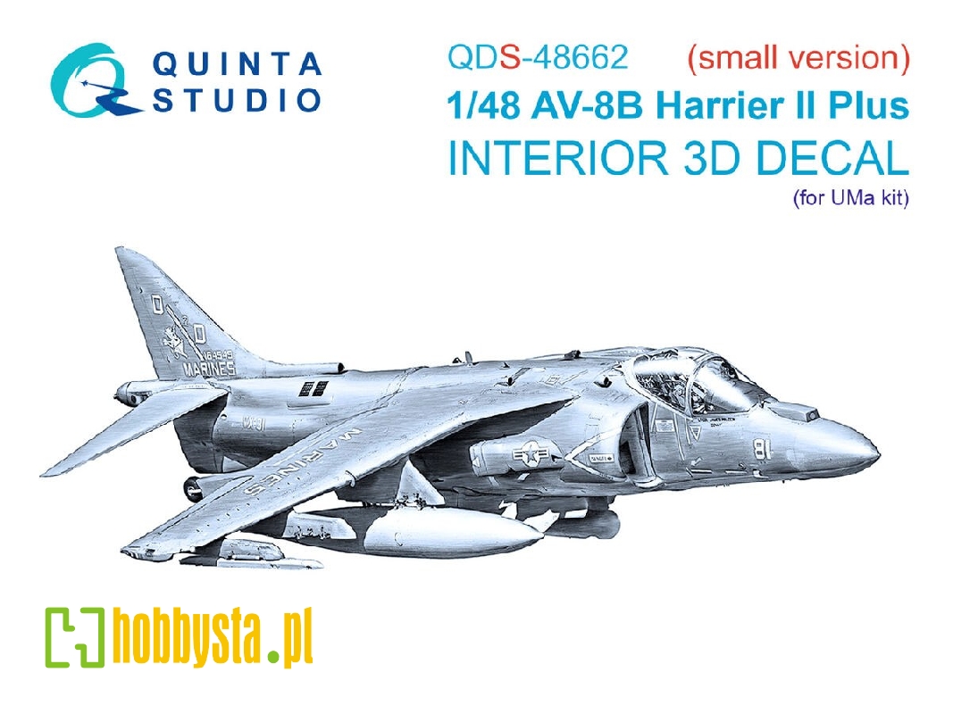 Av-8b Harrier Ii Plus - 3d-printed & Coloured Interior Small Version (For Uma Kits) - zdjęcie 1