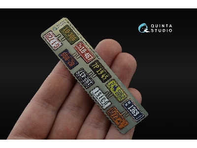 Western Us License Plates 1910-1940 With Metal Base (For All Kits) - zdjęcie 3