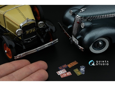 Western Us License Plates 1910-1940 With Metal Base (For All Kits) - zdjęcie 6