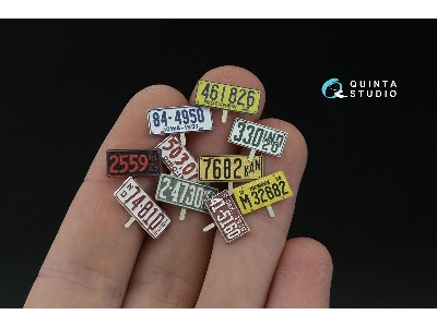 Midwestern  Us License Plates 1910-1940 With Metal Base (For All Kits) - zdjęcie 6