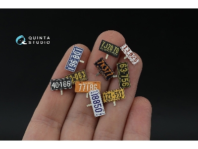 Northeastern Us License Plates 1910-1940 With Metal Base (For All Kits) - zdjęcie 5