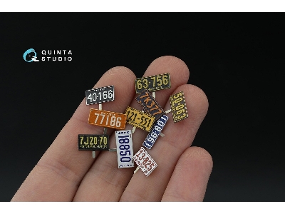 Northeastern Us License Plates 1910-1940 With Metal Base (For All Kits) - zdjęcie 6