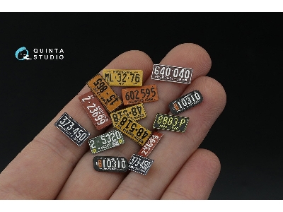 Midwestern Us License Plates 1940-1950 With Metal Base (For All Kits) - zdjęcie 6