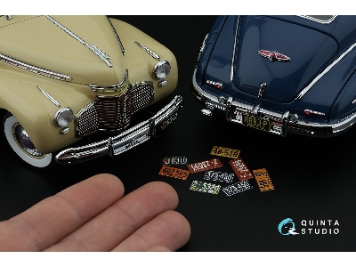 Midwestern Us License Plates 1940-1950 With Metal Base (For All Kits) - zdjęcie 7