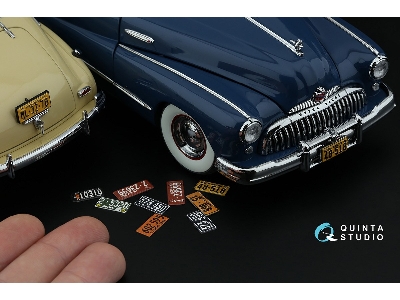 Midwestern Us License Plates 1940-1950 With Metal Base (For All Kits) - zdjęcie 8