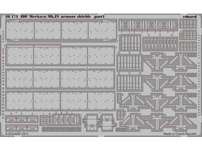  IDF Merkava Mk. IV armour shields 1/35 - Hobby Boss - blaszki - zdjęcie 1