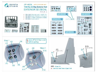 Kamov Ka-52 - Big Exterior Set (For Zvezda Kits) - zdjęcie 5