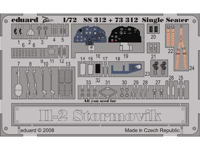  II-2 Stormovik Single Seater S. A. 1/72 - Academy Minicraft - b - zdjęcie 1