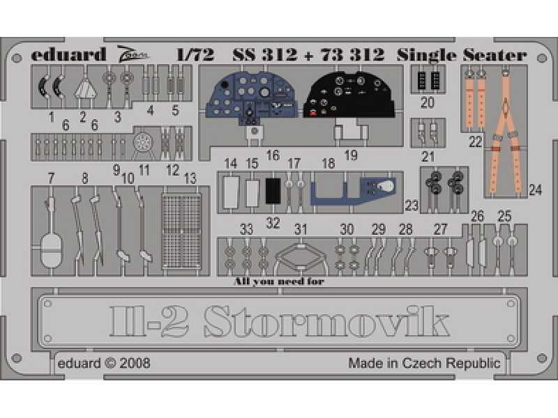  II-2 Stormovik Single Seater S. A. 1/72 - Academy Minicraft - b - zdjęcie 1