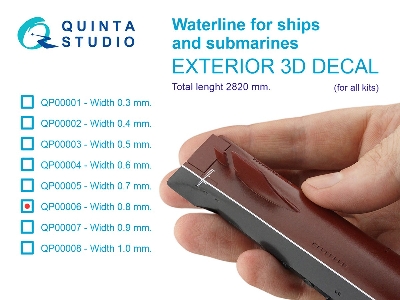 Waterline For Ships And Submarines - Width 0.8 Mm / Length 2820 Mm (For All Kits) - zdjęcie 2