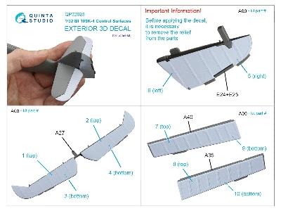 Messerschmit Bf-109 K-4 -control Surfaces (For Kotare Kits) - zdjęcie 11