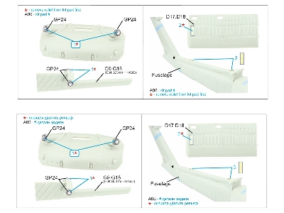 Sikorsky Mh-60 L / Sh-60 B And Hh-60 G Early - External Elements (For Kitty Hawk Kits) - zdjęcie 7