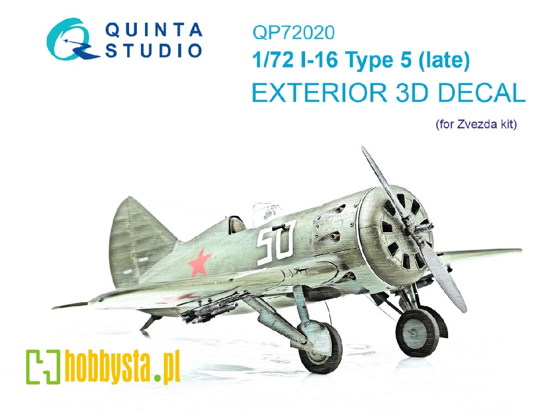Polikarpov I-16 Type 5 (Late) - Exterior Set (For Zvezda Kits) - zdjęcie 1