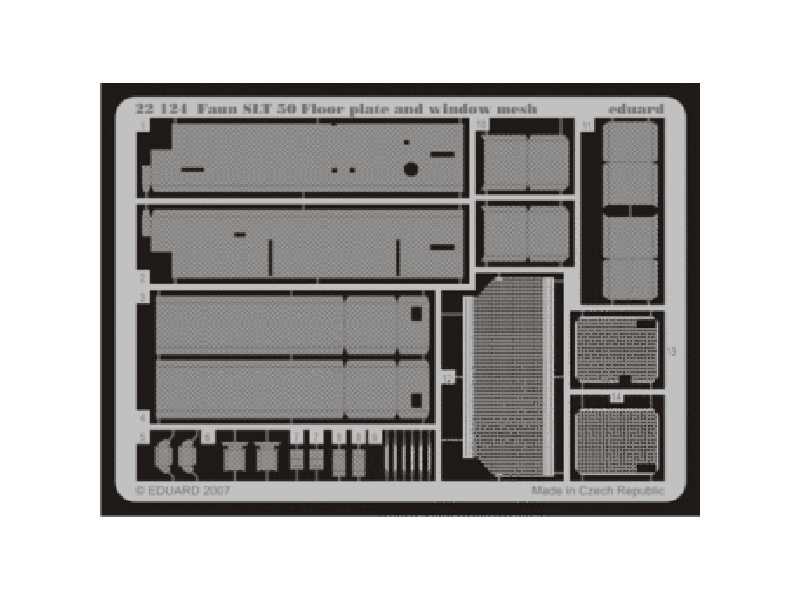 Faun SLT 50 Floor plate and window mesh 1/72 - Revell - blaszki - zdjęcie 1 Faun SLT 50 Floor plate and window mesh 1/72 - Revell - blaszki - zdjęcie 1