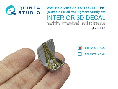 Red Army Wwii Air Force Seatbelts Type 1 With Metal Buckles (For All Kits) - zdjęcie 1