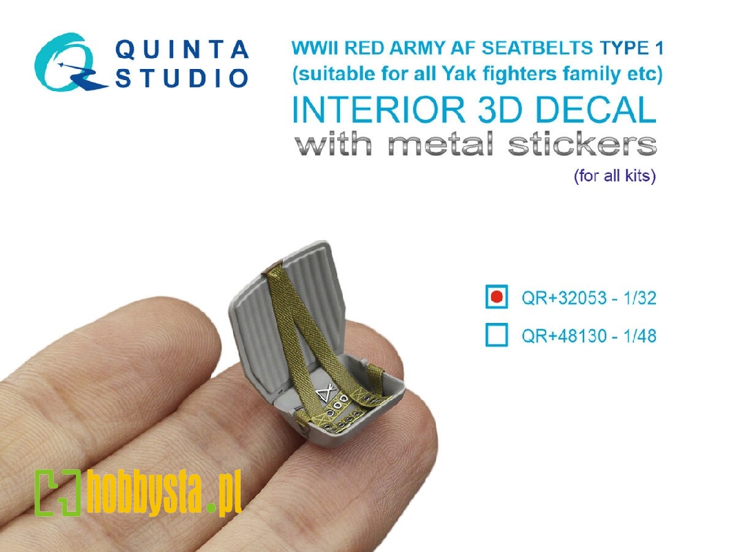 Red Army Wwii Air Force Seatbelts Type 1 With Metal Buckles (For All Kits) - zdjęcie 1