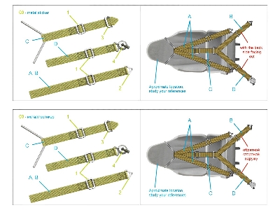 Red Army Wwii Air Force Seatbelts Type 2 With Metal Buckles (For All Kits) - zdjęcie 9