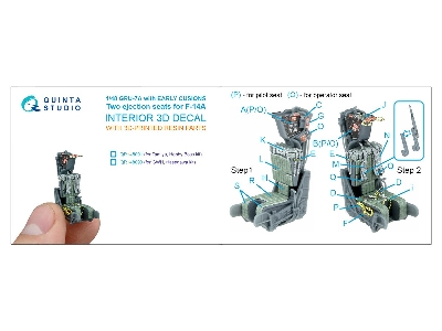 Gru-7 A Early - 2 Ejection Seats For F-14 A (For Tamiya & Hobby Boss Kits) - zdjęcie 9