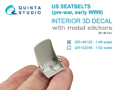 Us Pre-war / Early Wwii Fighter Seat Belts With Metal Buckles (For All Kits) - zdjęcie 2