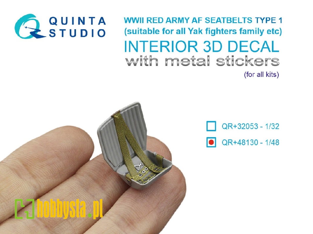 Red Army Wwii Air Force Seatbelts Type 1 With Metal Buckles (For All Kits) - zdjęcie 1