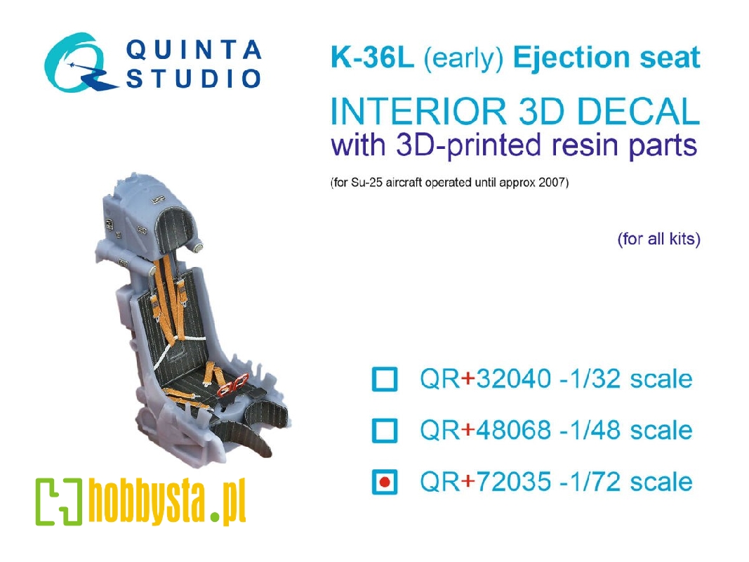 K-36l (Early) Ejection Seat - For Su-25 Aircraft Until 2007 (For All Kits) - zdjęcie 1