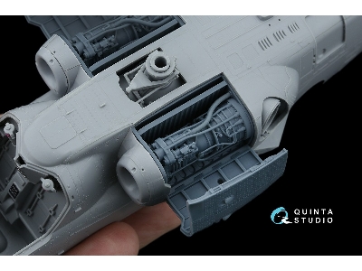 Kamov Ka-52 / Ка-52 М - Engine With Bay And Cover, Portside - Left (For Zvezda And Quinta Kits) - zdjęcie 6