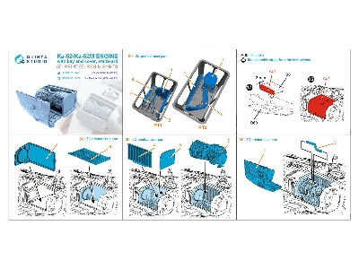 Kamov Ka-52 / Ка-52 М - Engine With Bay And Cover, Starboard - Right (For Zvezda And Quinta Kits) - zdjęcie 8
