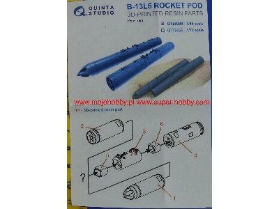 B-13l5 - Rocket Pods (2 Pcs / For All Kits) - zdjęcie 9
