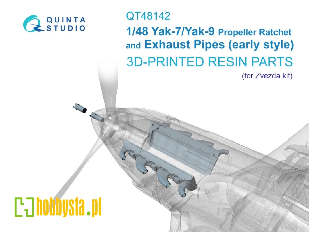Yakovlev Yak-7b / Yak-9d - Ratchet And Early Exhaust (3d-printed / For Zvezda Kits) - zdjęcie 1