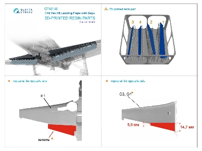 Yakovlev Yak-7b - Landing Flaps With Bays (3d-printed / For Zvezda Kits) - zdjęcie 6