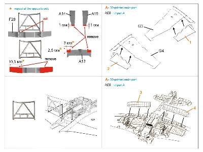 Yakovlev Yak-7b - Landing Flaps With Bays (3d-printed / For Zvezda Kits) - zdjęcie 7