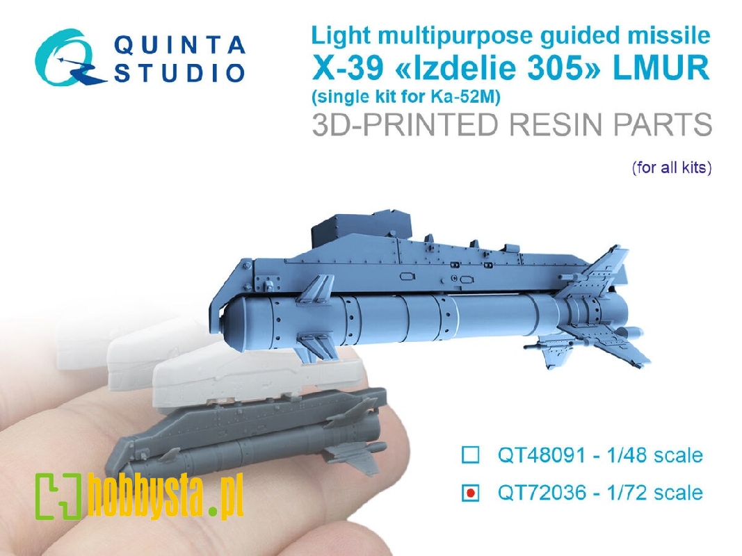 Light Multi-purpose Guided Missile X-39 "product 305" Lmur - Single-pack For Ka-52 M (For All Kits) - zdjęcie 1