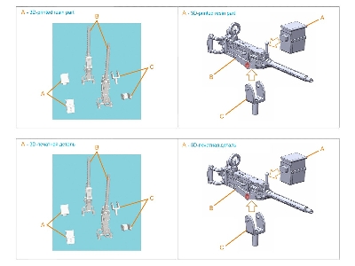 Browning .30 M2 An (Flexible) Machine Gun - 2 Pcs (3d-printed / For All Kits) - zdjęcie 5