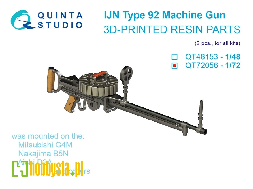 Ijn Type 92 Machine Gun - 2 Pcs (3d-printed / For All Kits) - zdjęcie 1