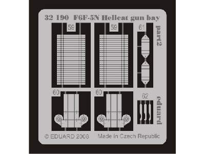  F6F-5N gun bay 1/32 - Trumpeter - blaszki - zdjęcie 3