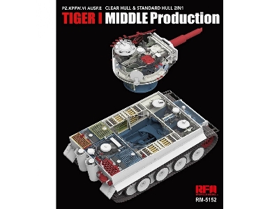 Tiger I Mid. Production With Interior (Clear Parts) 2-in-1 - zdjęcie 4