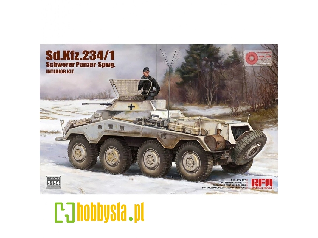 Sd.Kfz. 234/1 Schwerer Panzer Spahwagen - Full Interior - zdjęcie 1