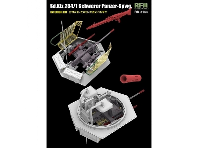 Sd.Kfz. 234/1 Schwerer Panzer Spahwagen - Full Interior - zdjęcie 5