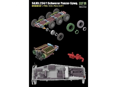 Sd.Kfz. 234/1 Schwerer Panzer Spahwagen - Full Interior - zdjęcie 6