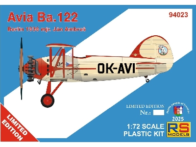 Avia Ba.122 Berlin 1936 Mjr. JĂˇn AmbruĹˇ - zdjÄ™cie 1
