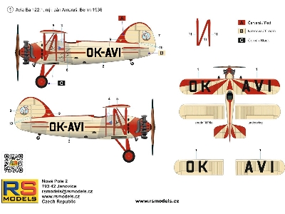 Avia Ba.122 Berlin 1936 Mjr. JĂˇn AmbruĹˇ - zdjÄ™cie 2