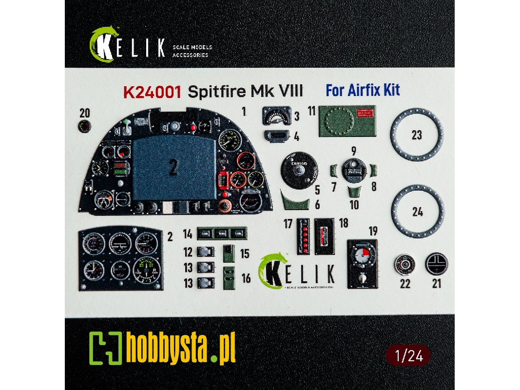 Supermarine Spitfire Mk Viii - Interior 3d-decals (For Airfix Kits) - zdjęcie 1