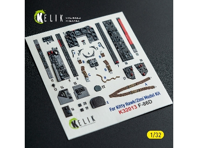 North American F-86 D Sabre - Interior 3d-decals (For Kitty Hawk & Zimi Models Kits) - zdjęcie 1
