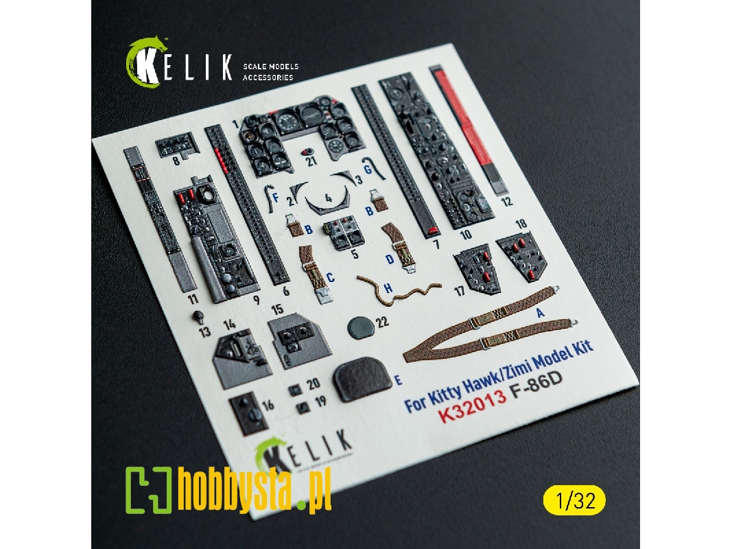 North American F-86 D Sabre - Interior 3d-decals (For Kitty Hawk & Zimi Models Kits) - zdjęcie 1