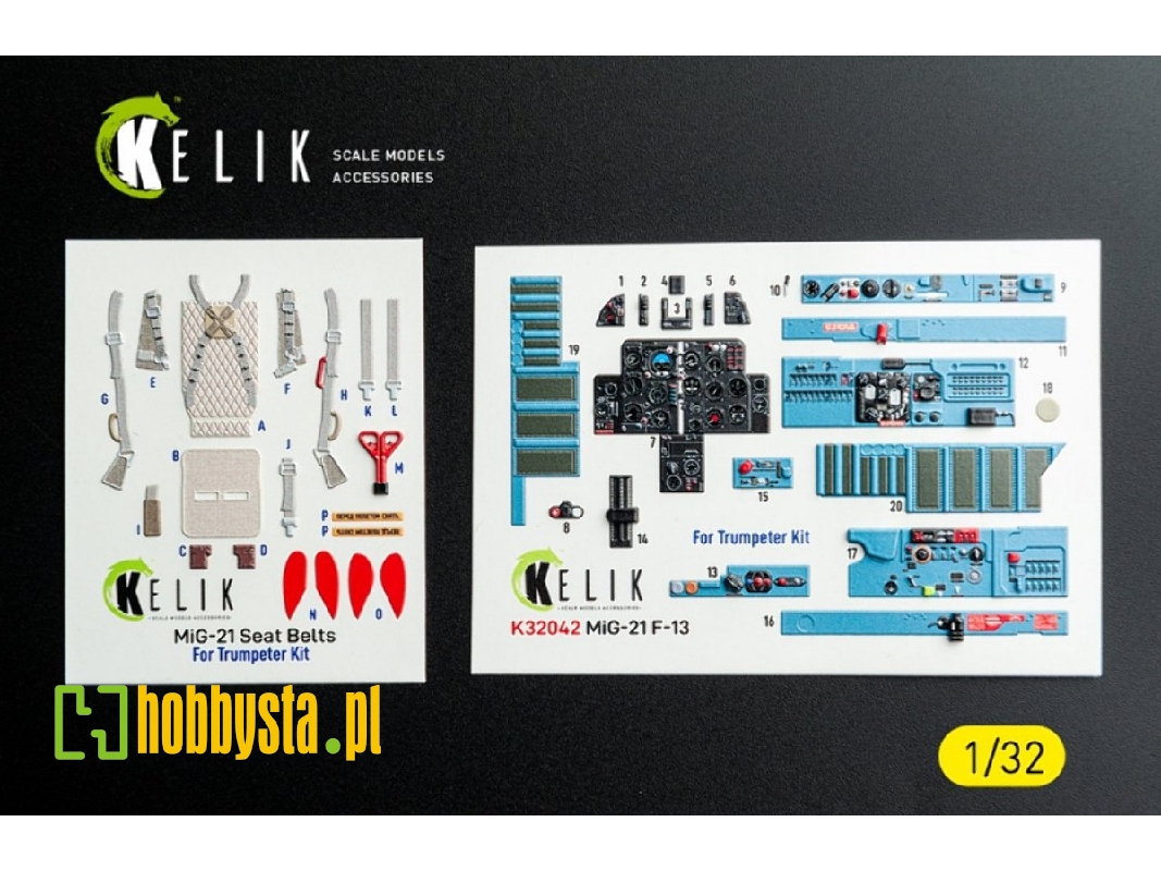 Mikoyan Mig-21 F-13 Export Version- Interior 3d Decals (For Trumpeter Kits) - zdjęcie 1