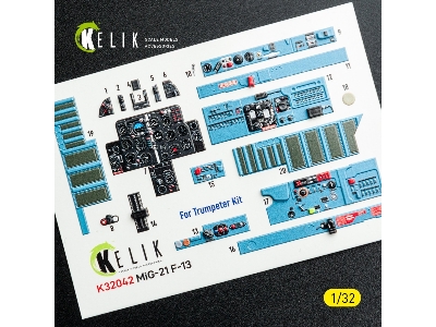 Mikoyan Mig-21 F-13 Export Version- Interior 3d Decals (For Trumpeter Kits) - zdjęcie 8