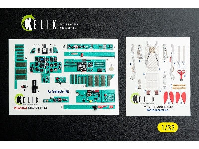 Mikoyan Mig-21 F-13 - Interior 3d Decals (For Trumpeter Kits) - zdjęcie 1
