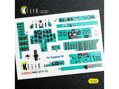 Mikoyan Mig-21 F-13 - Interior 3d Decals (For Trumpeter Kits) - zdjęcie 2