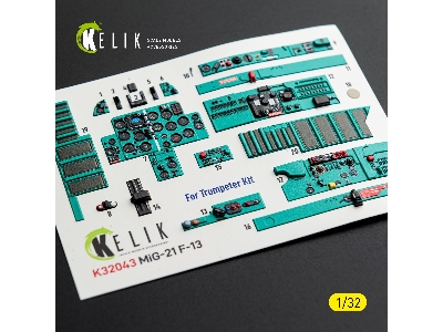 Mikoyan Mig-21 F-13 - Interior 3d Decals (For Trumpeter Kits) - zdjęcie 4