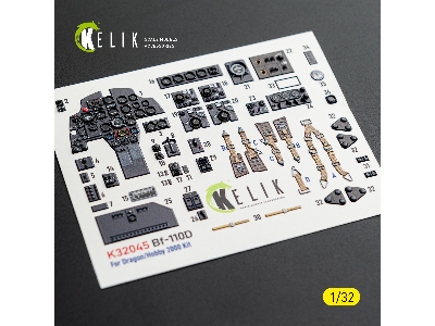Messerschmitt Bf-110 D - Interior 3d Decals (For Dragon / Hobby 2000 Kits) - zdjęcie 1